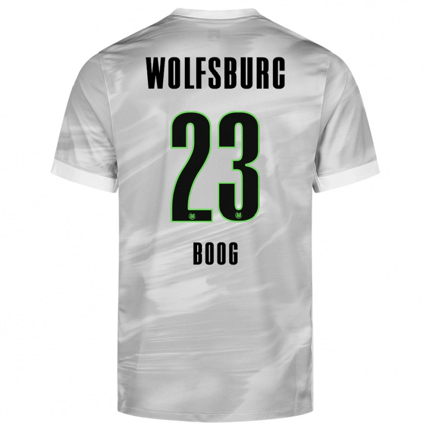 Danxen Män Miguel Boog #23 Grå Vit Bortatröja Matchtröjor 2025/26 Tröjor T-Tröja