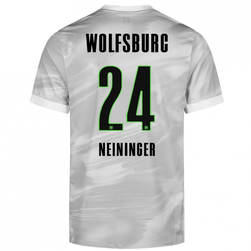 Danxen Män Tim Neininger #24 Grå Vit Bortatröja Matchtröjor 2025/26 Tröjor T-Tröja