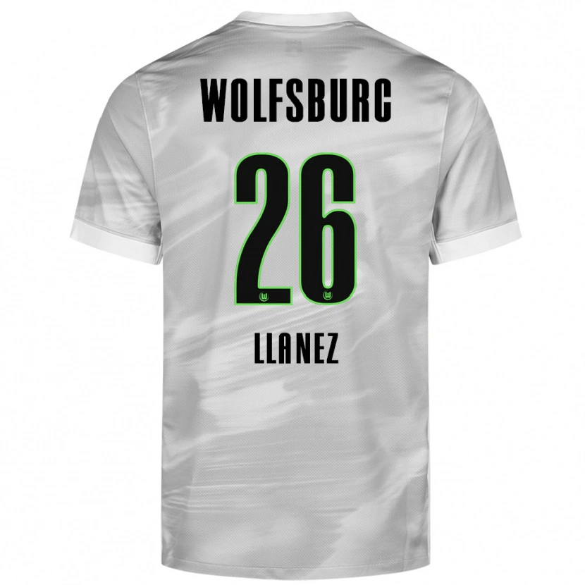 Danxen Män Ulysses Llanez #26 Grå Vit Bortatröja Matchtröjor 2025/26 Tröjor T-Tröja