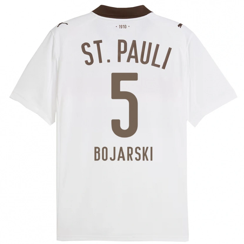 Danxen Män Tetje Bojarski #5 Vit Röd Bortatröja Matchtröjor 2025/26 Tröjor T-Tröja
