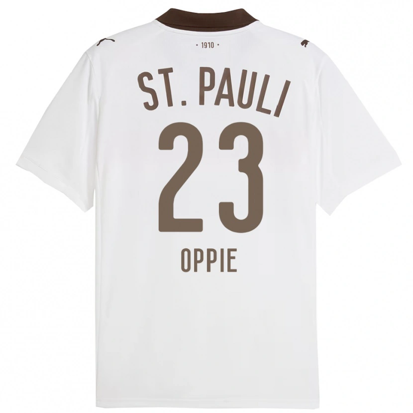 Danxen Män Louis Oppie #23 Vit Röd Bortatröja Matchtröjor 2025/26 Tröjor T-Tröja