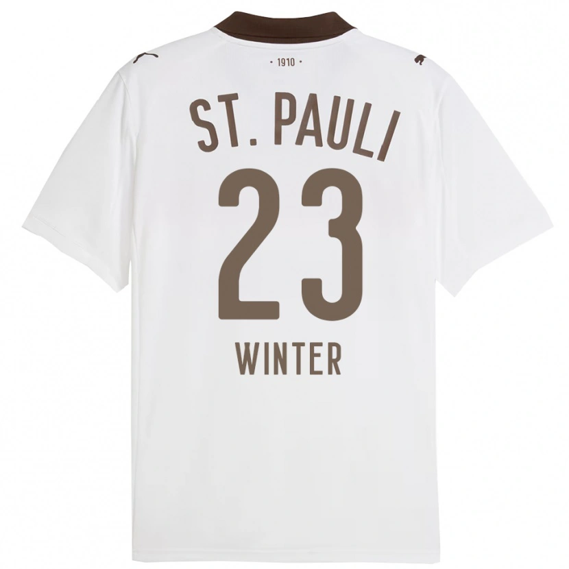 Danxen Män Nik Winter #23 Vit Röd Bortatröja Matchtröjor 2025/26 Tröjor T-Tröja