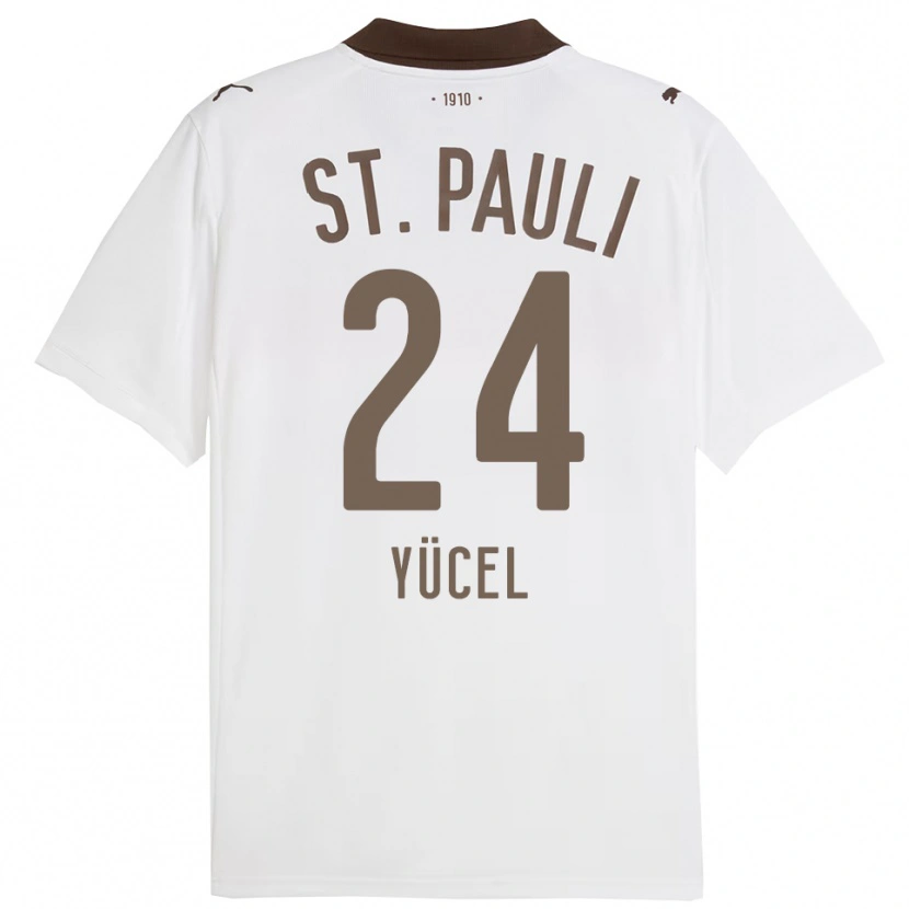 Danxen Män Simon Yücel #24 Vit Röd Bortatröja Matchtröjor 2025/26 Tröjor T-Tröja