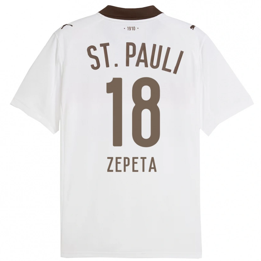 Danxen Män Atakan Zepeta #18 Vit Röd Bortatröja Matchtröjor 2025/26 Tröjor T-Tröja