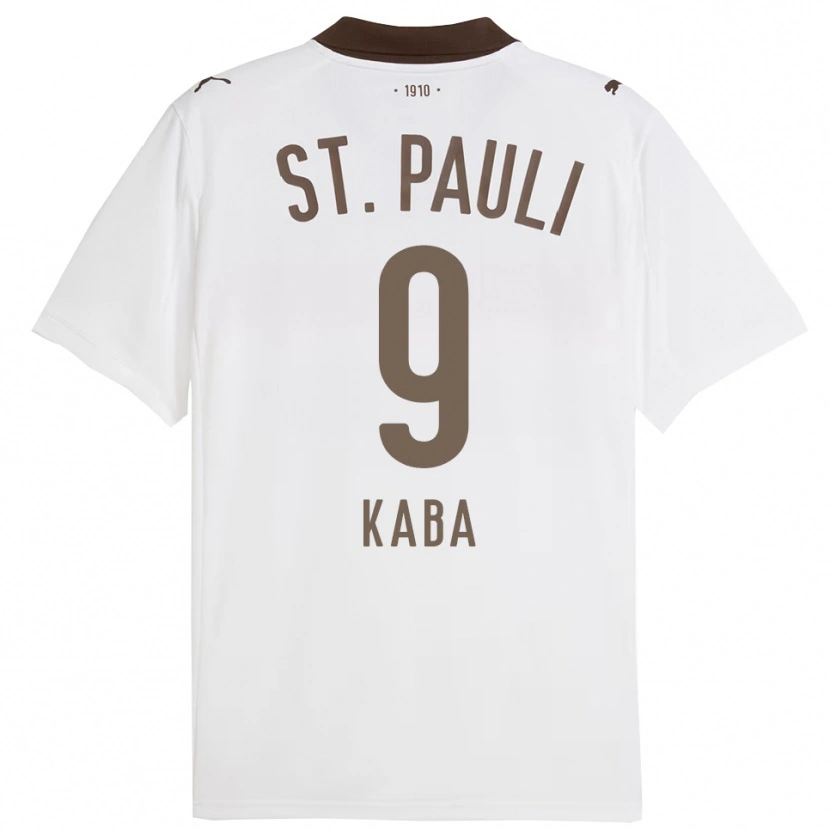 Danxen Män Wissou Kaba #9 Vit Röd Bortatröja Matchtröjor 2025/26 Tröjor T-Tröja