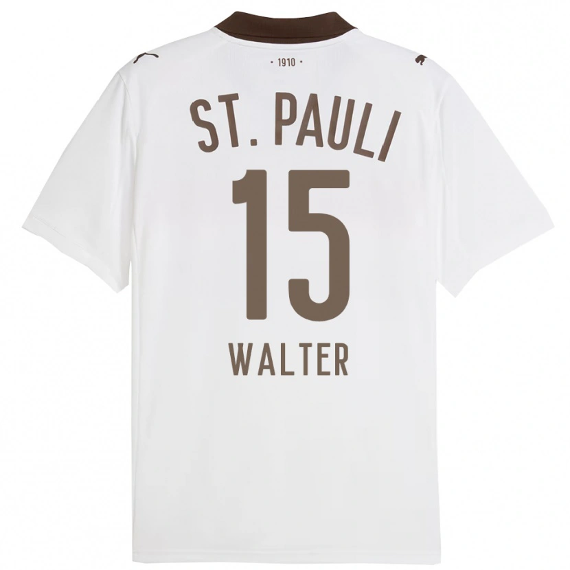 Danxen Män Marcel Walter #15 Vit Röd Bortatröja Matchtröjor 2025/26 Tröjor T-Tröja