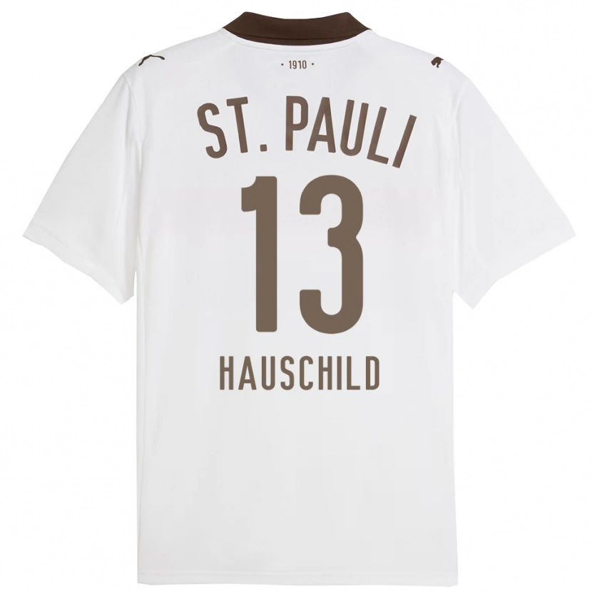 Danxen Män Janice Hauschild #13 Vit Röd Bortatröja Matchtröjor 2025/26 Tröjor T-Tröja