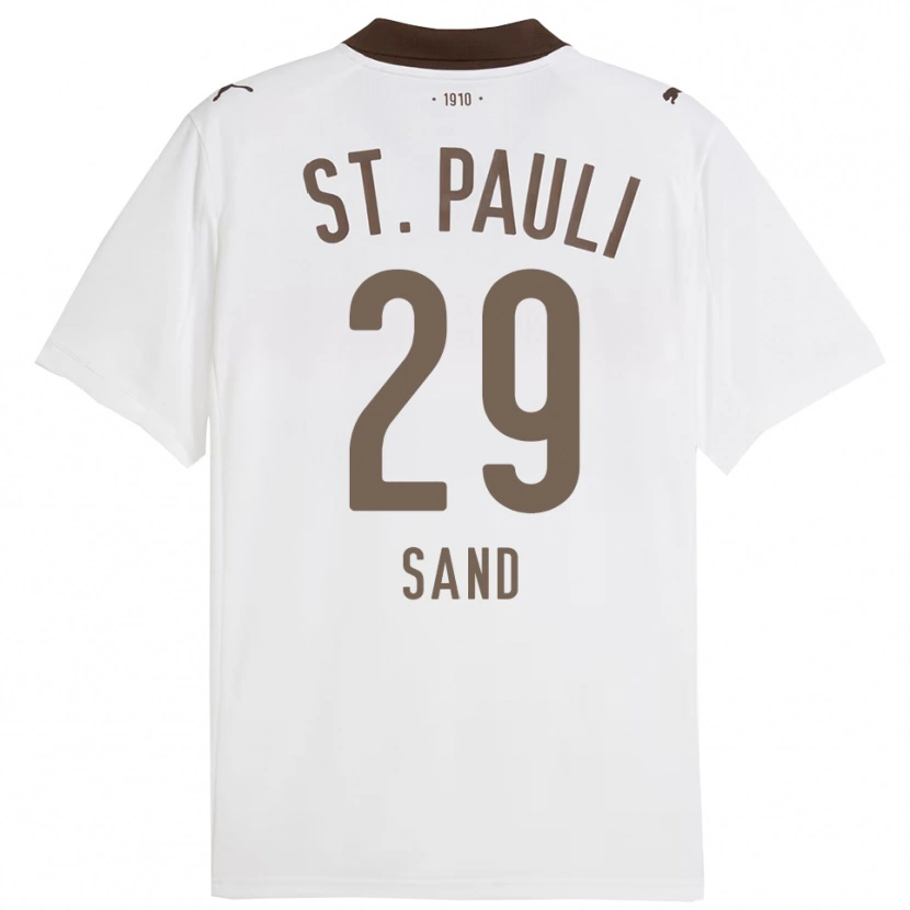 Danxen Män Christoffer Sand #29 Vit Röd Bortatröja Matchtröjor 2025/26 Tröjor T-Tröja