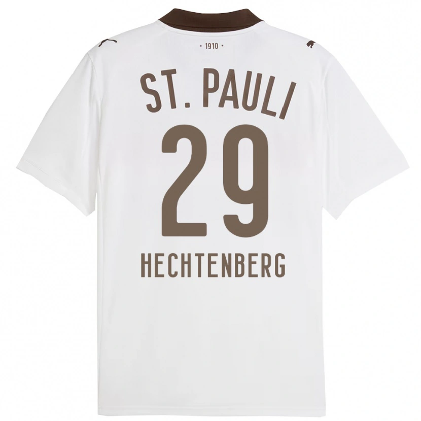 Danxen Män Julia Hechtenberg #29 Vit Röd Bortatröja Matchtröjor 2025/26 Tröjor T-Tröja
