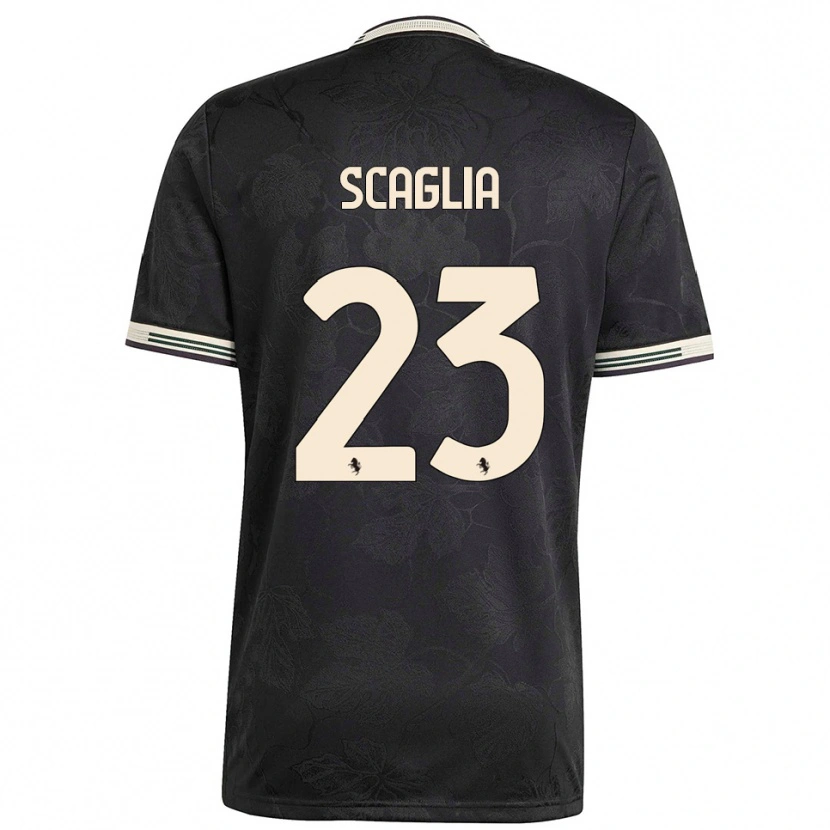Danxen Män Filippo Scaglia #23 Svart Vit Grön Tredjesatsen Matchtröjor 2025/26 Tröjor T-Tröja
