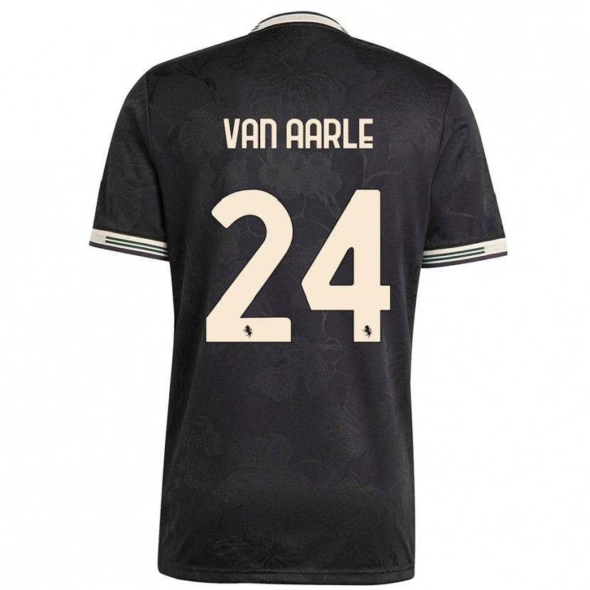 Danxen Män Shane Van Aarle #24 Svart Vit Grön Tredjesatsen Matchtröjor 2025/26 Tröjor T-Tröja