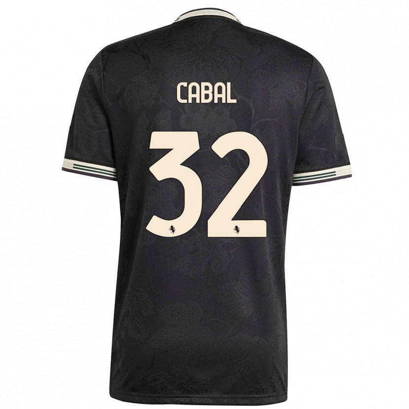 Danxen Män Juan Cabal #32 Svart Vit Grön Tredjesatsen Matchtröjor 2025/26 Tröjor T-Tröja