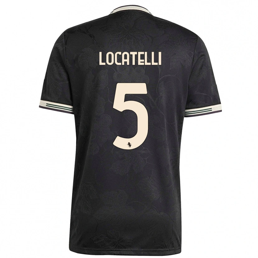 Danxen Män Manuel Locatelli #5 Svart Vit Grön Tredjesatsen Matchtröjor 2025/26 Tröjor T-Tröja