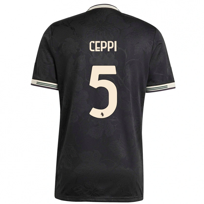 Danxen Män Paolo Ceppi #5 Svart Vit Grön Tredjesatsen Matchtröjor 2025/26 Tröjor T-Tröja