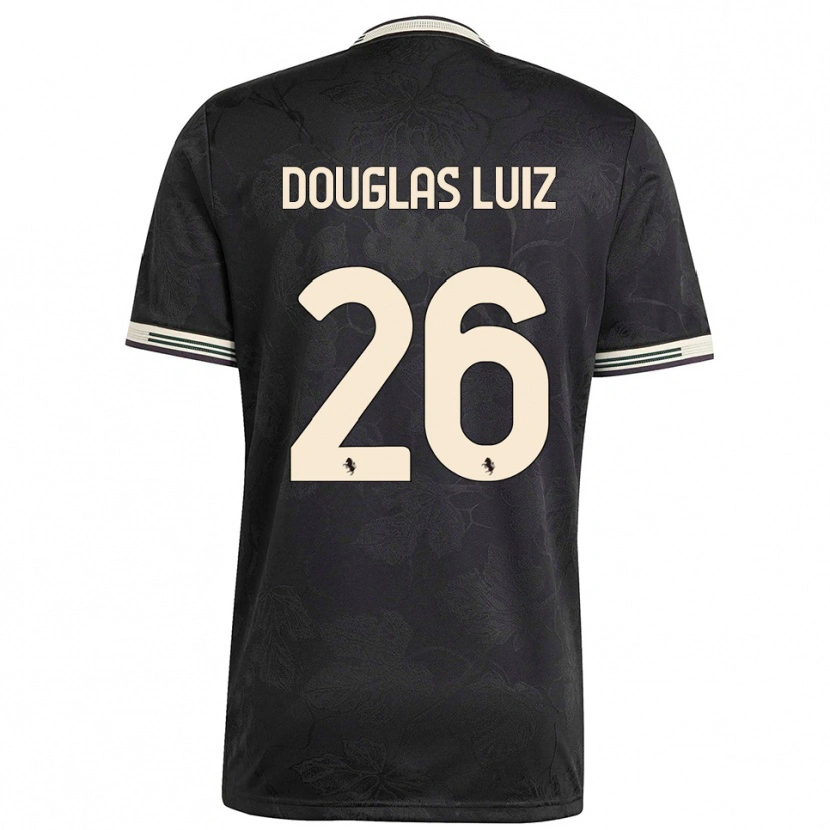 Danxen Män Douglas Luiz #26 Svart Vit Grön Tredjesatsen Matchtröjor 2025/26 Tröjor T-Tröja