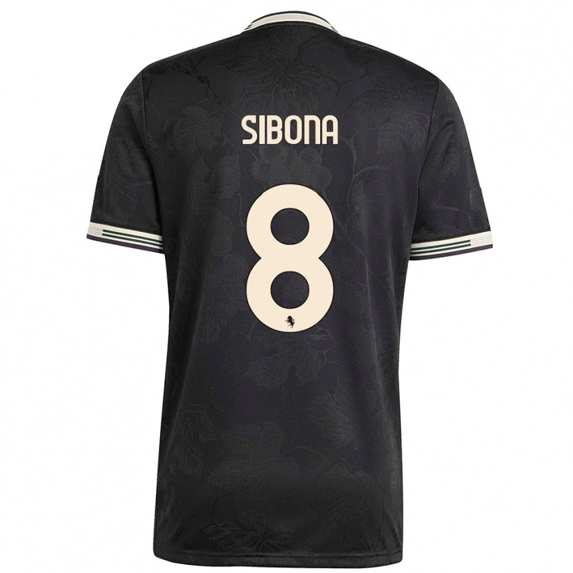 Danxen Män Tommaso Sibona #8 Svart Vit Grön Tredjesatsen Matchtröjor 2025/26 Tröjor T-Tröja