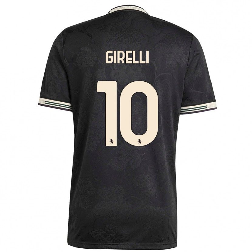 Danxen Män Cristiana Girelli #10 Svart Vit Grön Tredjesatsen Matchtröjor 2025/26 Tröjor T-Tröja