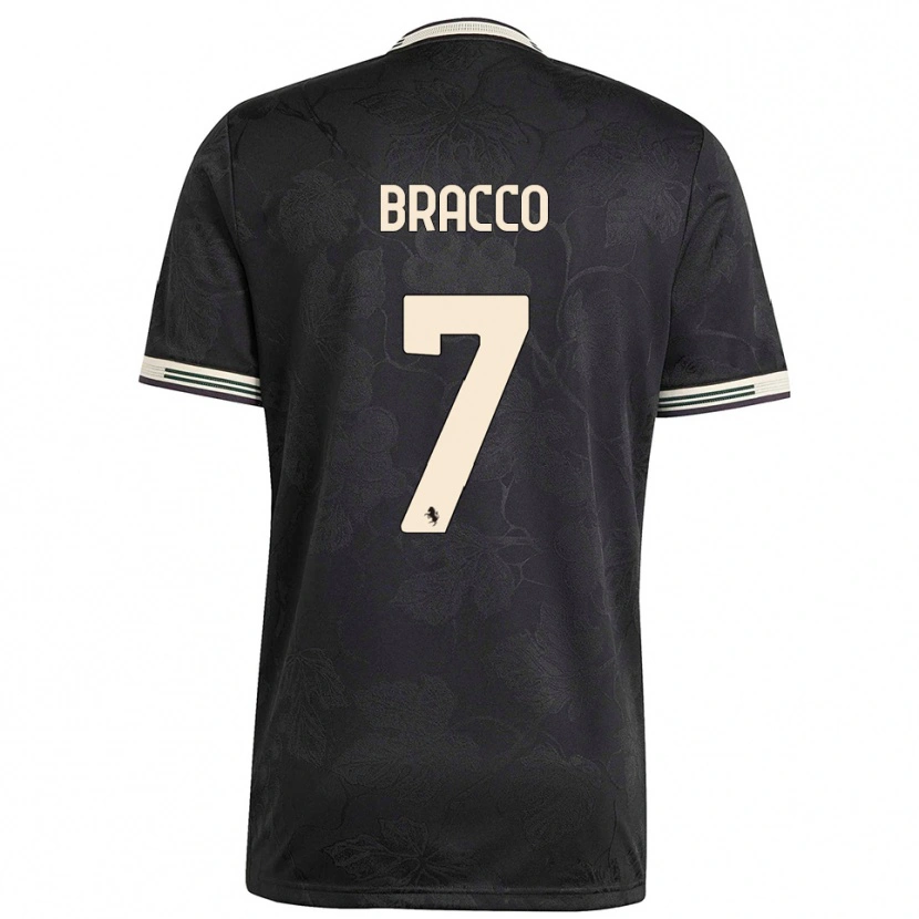 Danxen Män Luca Bracco #7 Svart Vit Grön Tredjesatsen Matchtröjor 2025/26 Tröjor T-Tröja