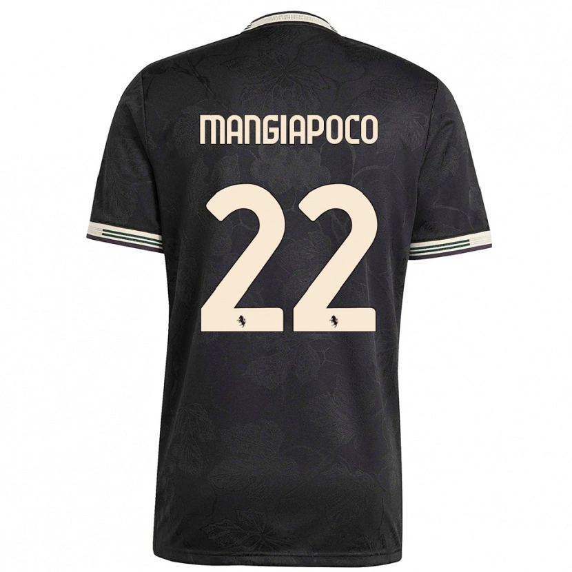 Danxen Män Stefano Mangiapoco #22 Svart Vit Grön Tredjesatsen Matchtröjor 2025/26 Tröjor T-Tröja