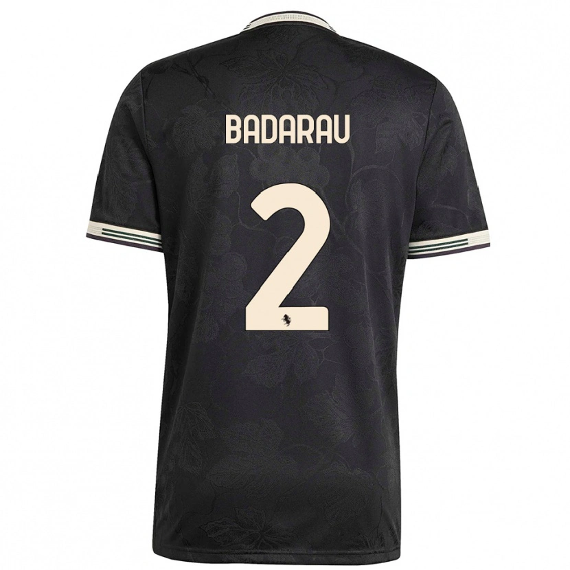 Danxen Män Fabio Bădărău #2 Svart Vit Grön Tredjesatsen Matchtröjor 2025/26 Tröjor T-Tröja