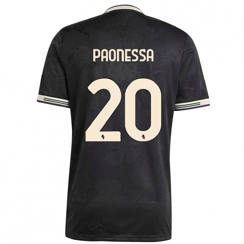 Danxen Män Riccardo Paonessa #20 Svart Vit Grön Tredjesatsen Matchtröjor 2025/26 Tröjor T-Tröja