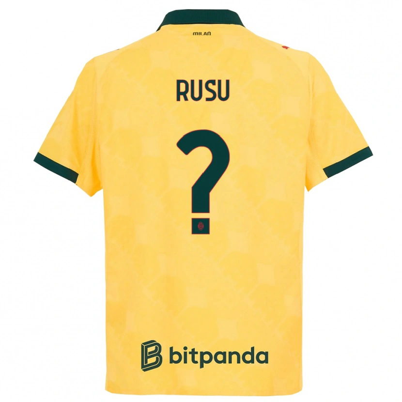 Danxen Män Ryan Rusu #0 Gul Svart Tredjesatsen Matchtröjor 2025/26 Tröjor T-Tröja