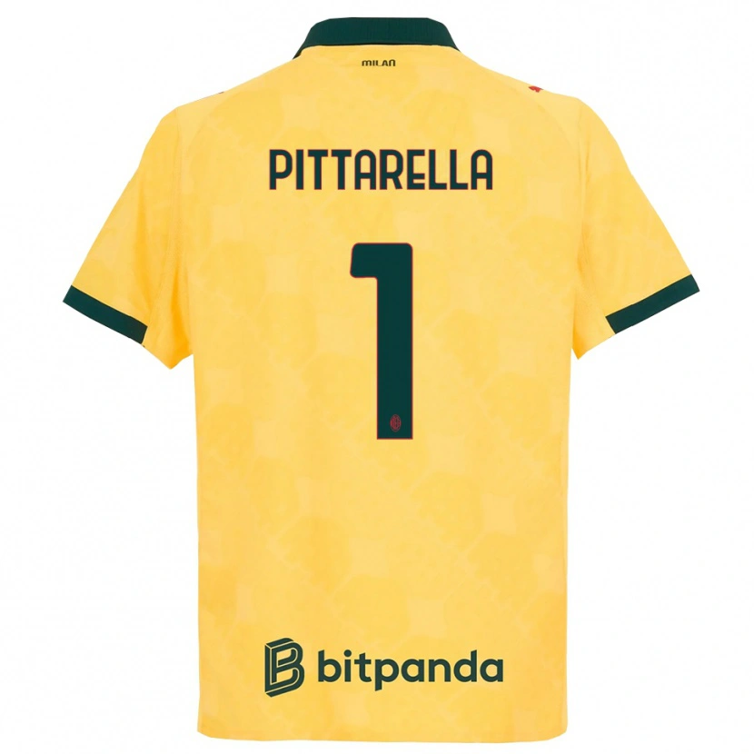 Danxen Män Matteo Pittarella #1 Gul Svart Tredjesatsen Matchtröjor 2025/26 Tröjor T-Tröja