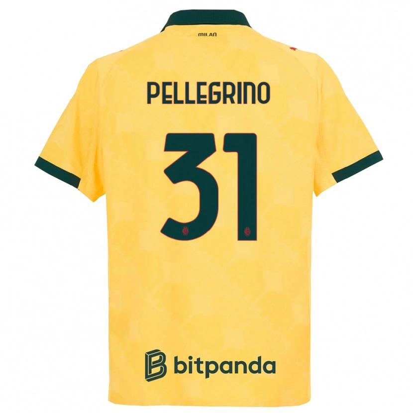 Danxen Män Marco Pellegrino #31 Gul Svart Tredjesatsen Matchtröjor 2025/26 Tröjor T-Tröja
