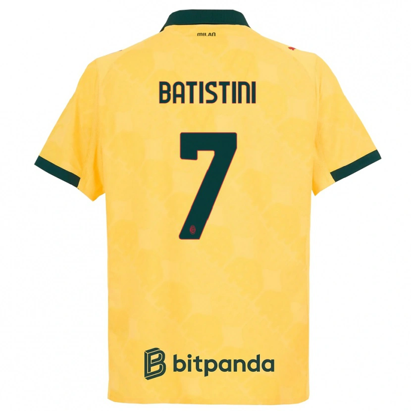 Danxen Män Simone Batistini #7 Gul Svart Tredjesatsen Matchtröjor 2025/26 Tröjor T-Tröja