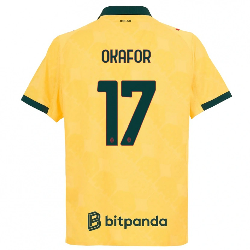 Danxen Män Noah Okafor #17 Gul Svart Tredjesatsen Matchtröjor 2025/26 Tröjor T-Tröja