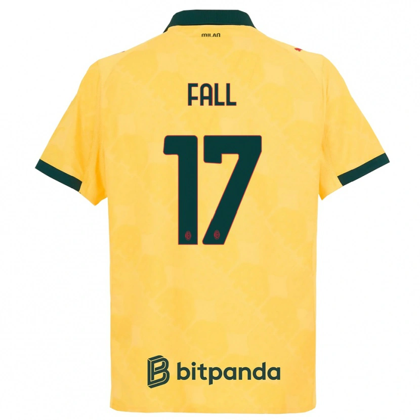 Danxen Män Mbarick Fall #17 Gul Svart Tredjesatsen Matchtröjor 2025/26 Tröjor T-Tröja