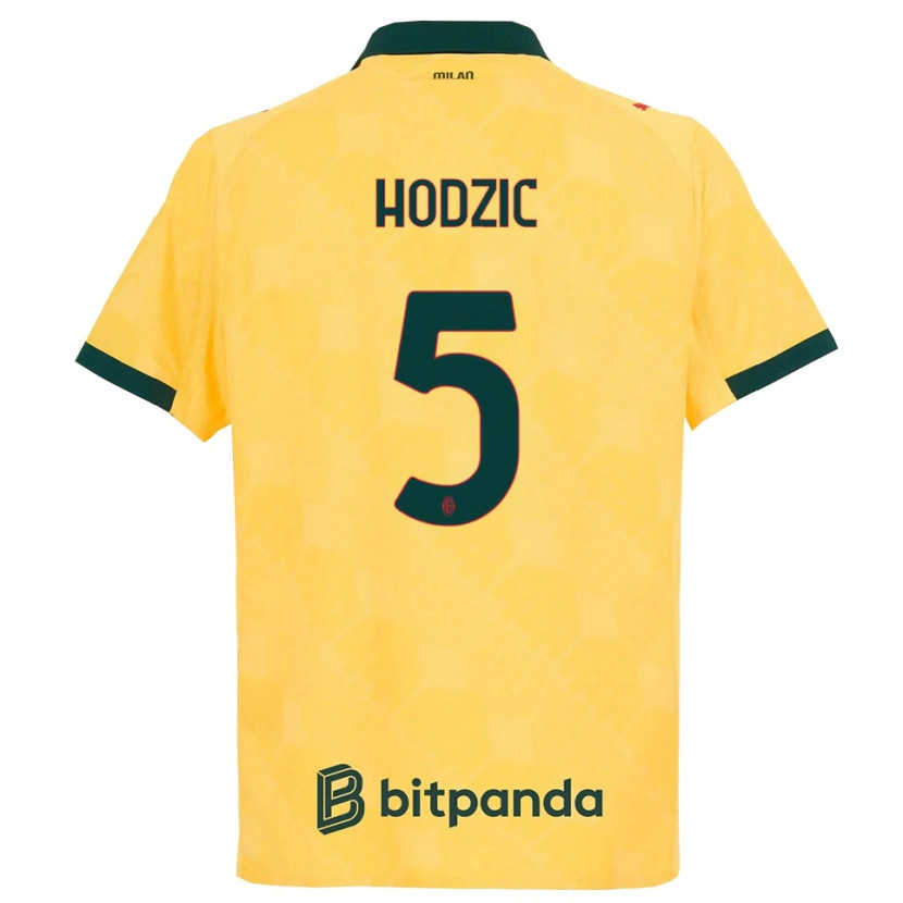 Danxen Män Demirel Hodzic #5 Gul Svart Tredjesatsen Matchtröjor 2025/26 Tröjor T-Tröja