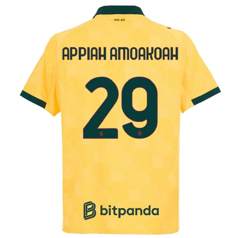 Danxen Män Karen Appiah Amoakoah #29 Gul Svart Tredjesatsen Matchtröjor 2025/26 Tröjor T-Tröja