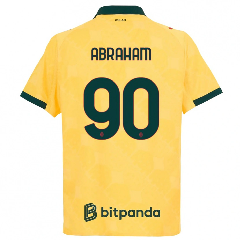 Danxen Män Tammy Abraham #90 Gul Svart Tredjesatsen Matchtröjor 2025/26 Tröjor T-Tröja