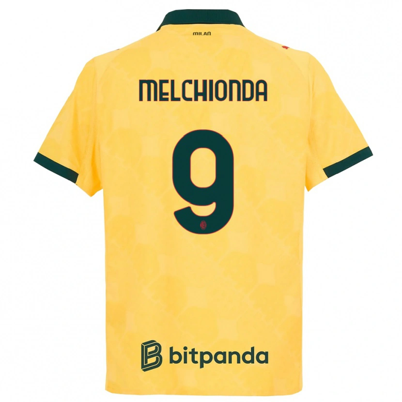 Danxen Män Marco Melchionda #9 Gul Svart Tredjesatsen Matchtröjor 2025/26 Tröjor T-Tröja