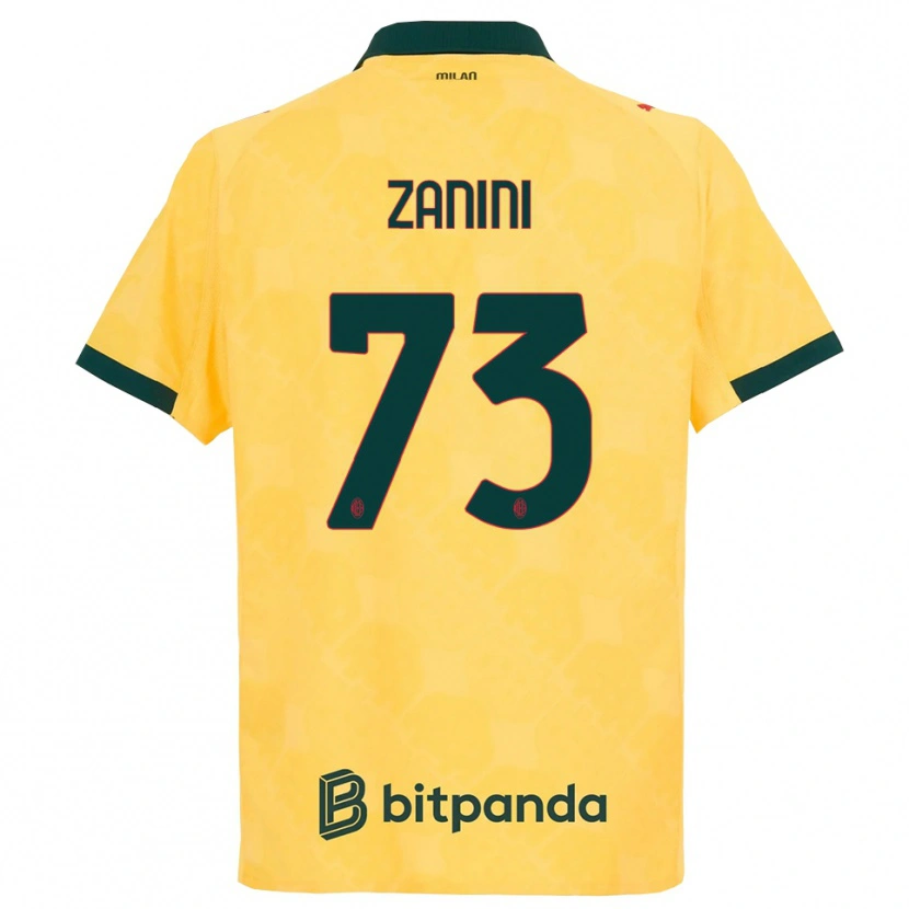 Danxen Män Paola Zanini #73 Gul Svart Tredjesatsen Matchtröjor 2025/26 Tröjor T-Tröja
