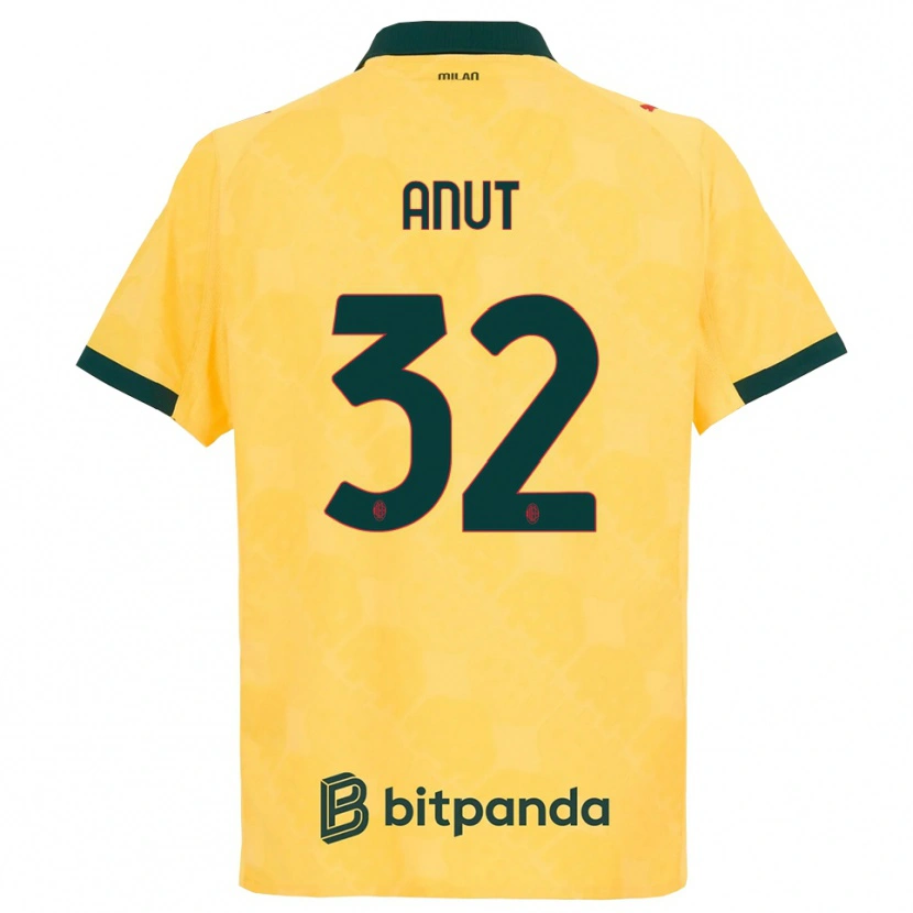 Danxen Män Niccolo Anut #32 Gul Svart Tredjesatsen Matchtröjor 2025/26 Tröjor T-Tröja
