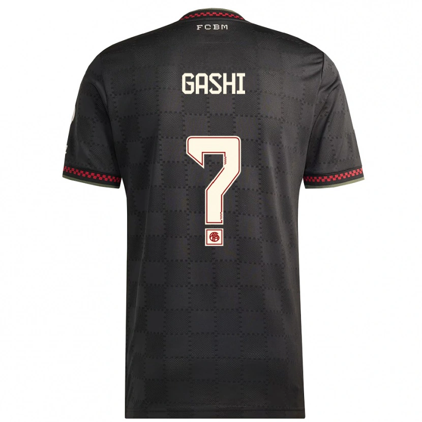 Danxen Män Afrim Gashi #0 Svart Vit Tredjesatsen Matchtröjor 2025/26 Tröjor T-Tröja