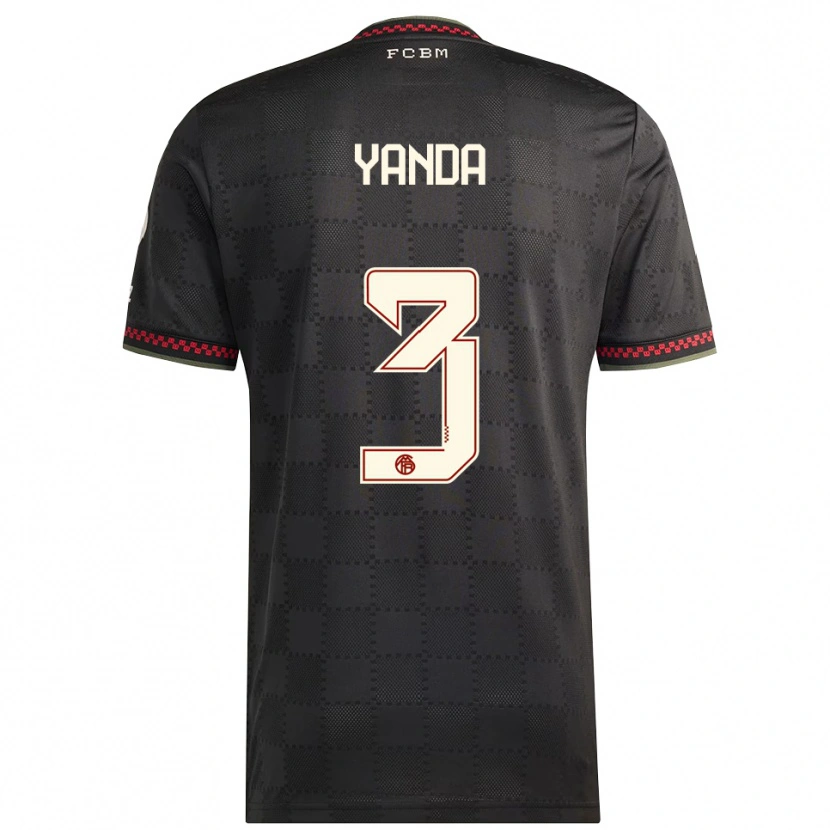 Danxen Män Julien Yanda #3 Svart Vit Tredjesatsen Matchtröjor 2025/26 Tröjor T-Tröja