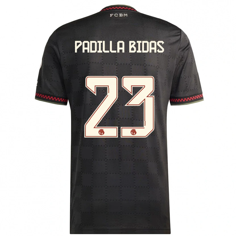 Danxen Män Natalia Padilla Bidas #23 Svart Vit Tredjesatsen Matchtröjor 2025/26 Tröjor T-Tröja