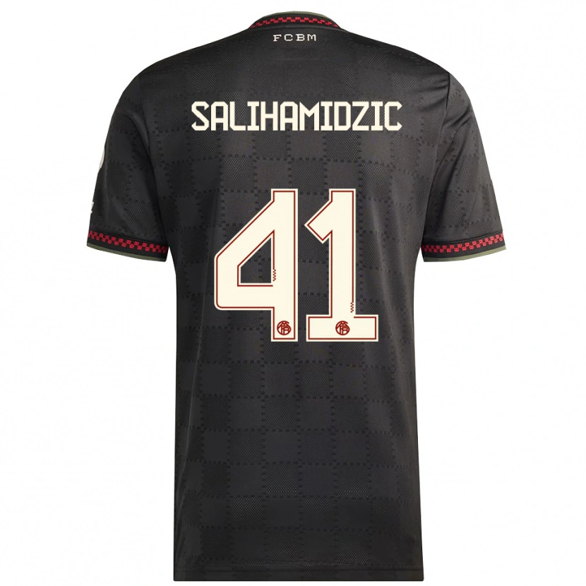 Danxen Män Nick Salihamidzic #41 Svart Vit Tredjesatsen Matchtröjor 2025/26 Tröjor T-Tröja