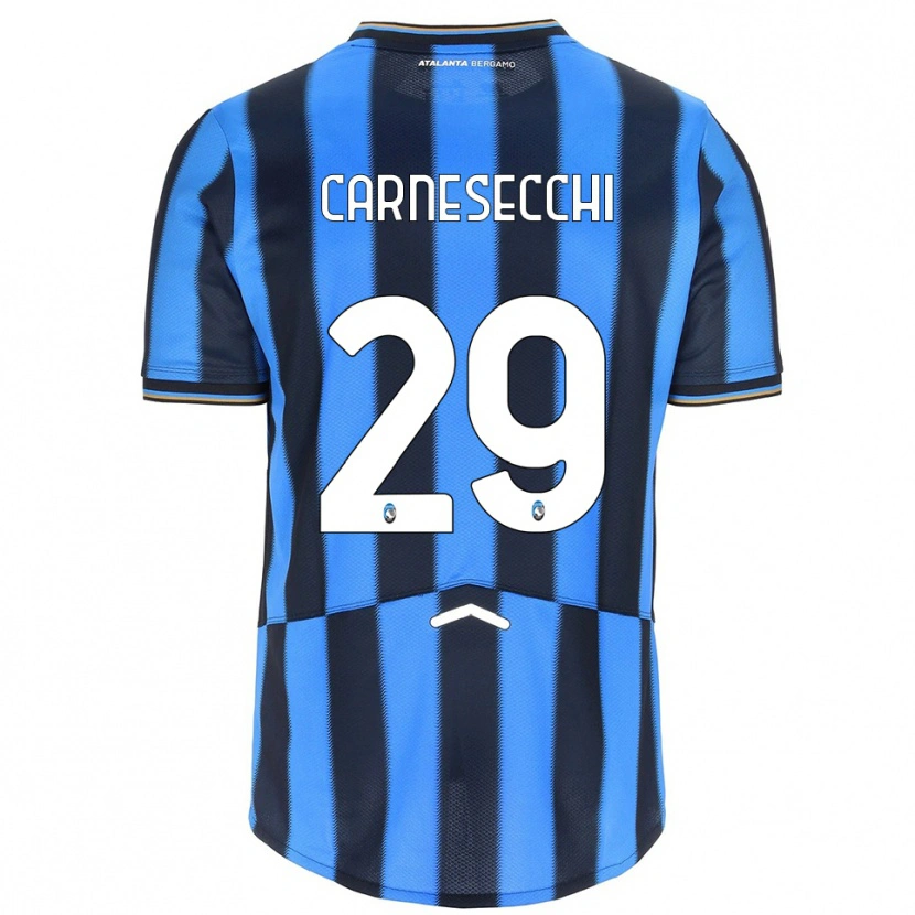 Danxen Kvinnor Marco Carnesecchi #29 Himmelsblå Svart Hemmatröja Matchtröjor 2025/26 Tröjor T-Tröja