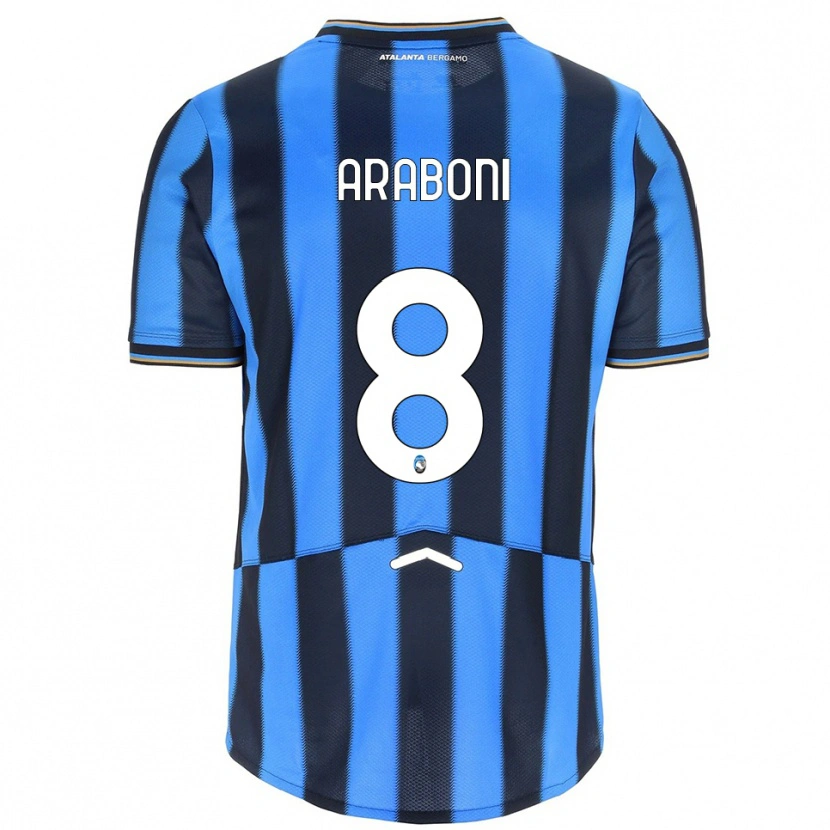 Danxen Kvinnor Sebastiano Araboni #8 Himmelsblå Svart Hemmatröja Matchtröjor 2025/26 Tröjor T-Tröja