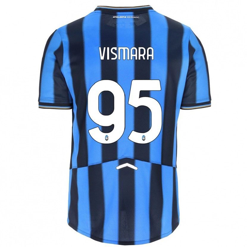 Danxen Kvinnor Paolo Vismara #95 Himmelsblå Svart Hemmatröja Matchtröjor 2025/26 Tröjor T-Tröja