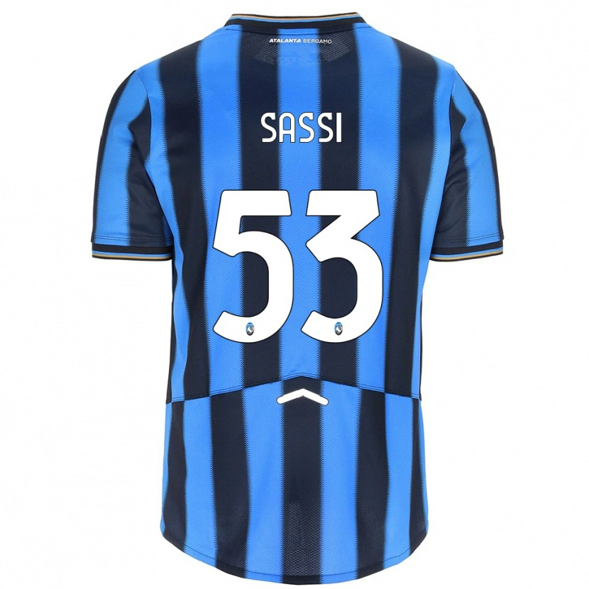Danxen Kvinnor Jacopo Sassi #53 Himmelsblå Svart Hemmatröja Matchtröjor 2025/26 Tröjor T-Tröja