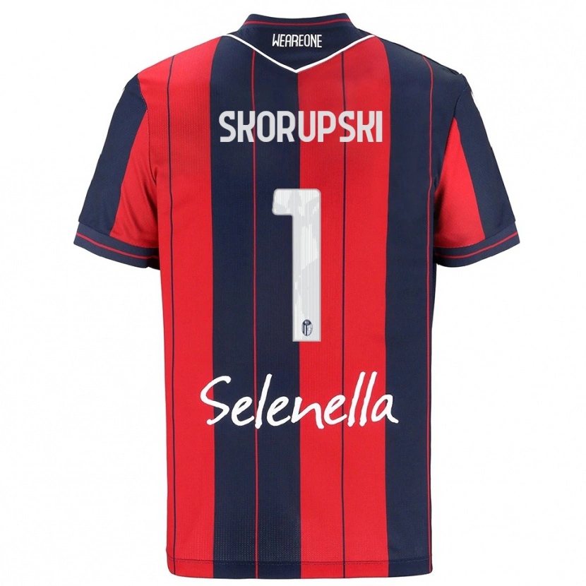 Danxen Kvinnor Lukasz Skorupski #1 Röd Marinblå Hemmatröja Matchtröjor 2025/26 Tröjor T-Tröja