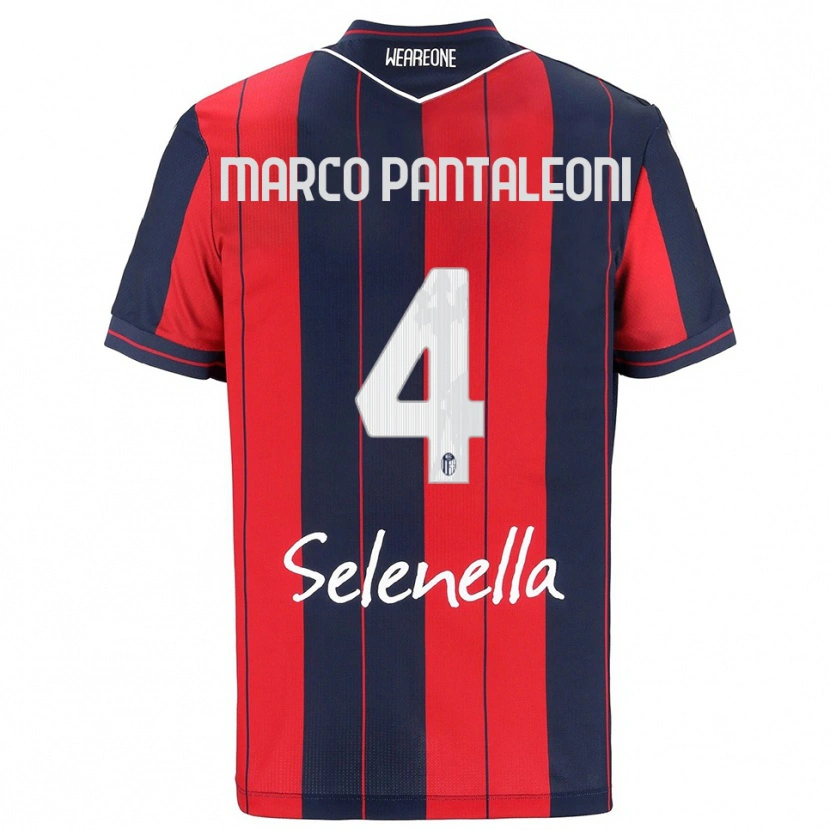 Danxen Kvinnor Gian Marco Pantaleoni #4 Röd Marinblå Hemmatröja Matchtröjor 2025/26 Tröjor T-Tröja