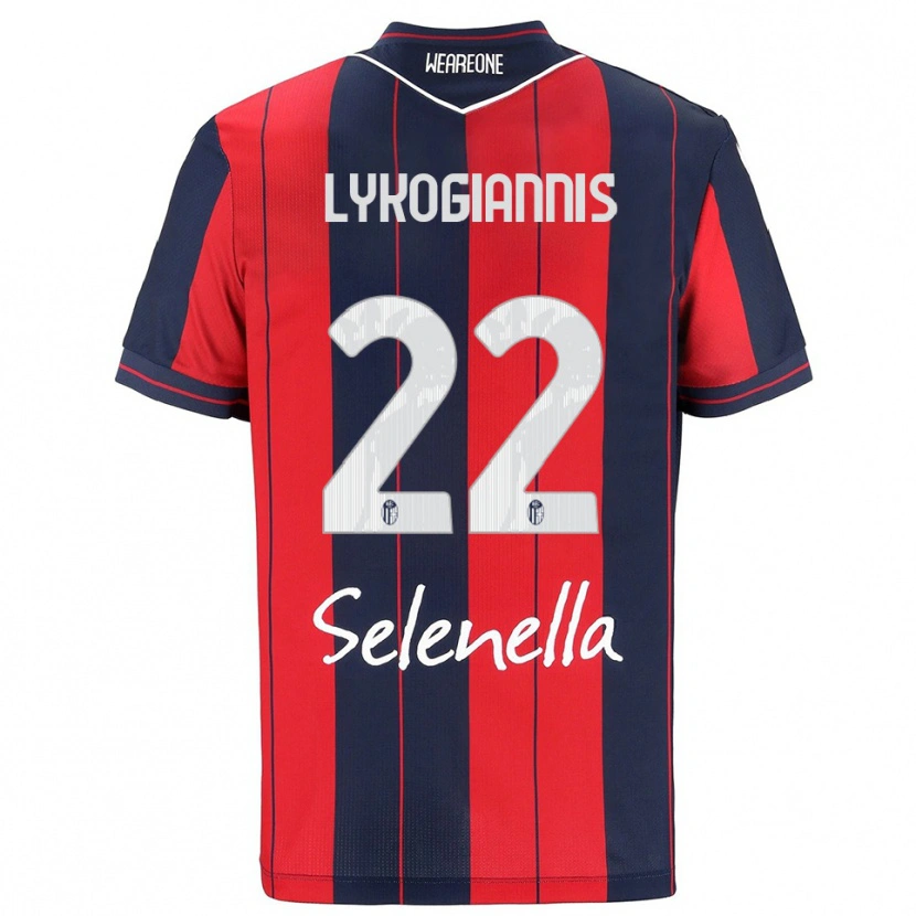 Danxen Kvinnor Charalampos Lykogiannis #22 Röd Marinblå Hemmatröja Matchtröjor 2025/26 Tröjor T-Tröja
