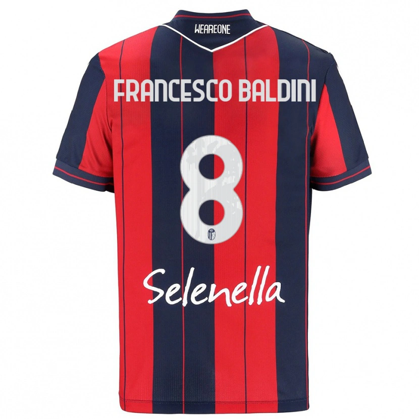 Danxen Kvinnor Giovanni Francesco Baldini #8 Röd Marinblå Hemmatröja Matchtröjor 2025/26 Tröjor T-Tröja