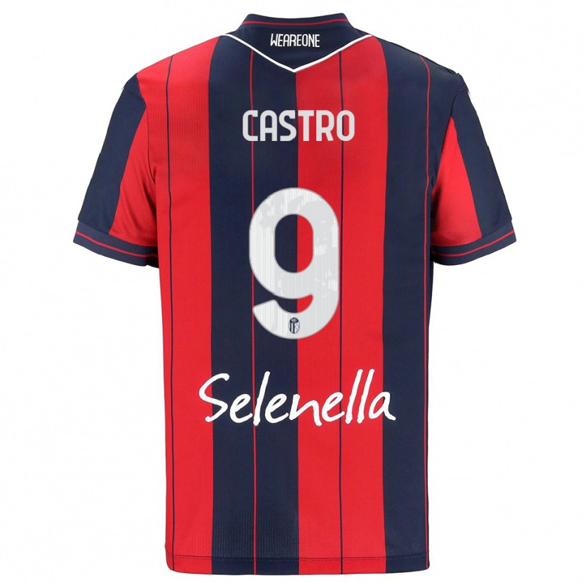 Danxen Kvinnor Santiago Castro #9 Röd Marinblå Hemmatröja Matchtröjor 2025/26 Tröjor T-Tröja